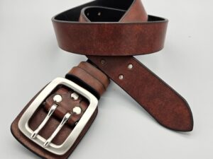 Skórzany pasek "Bushcraft" z klamrą oficerską