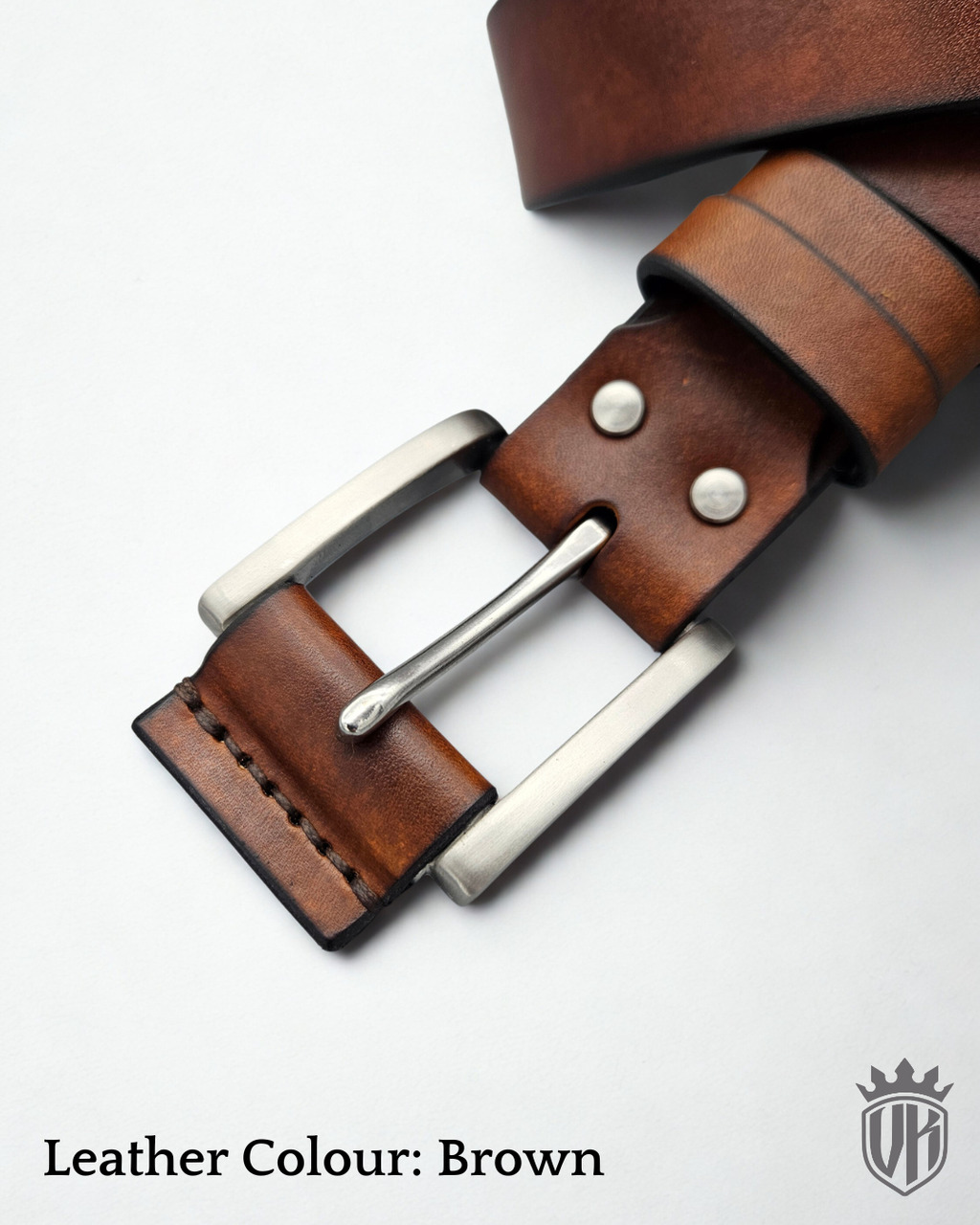 Skórzany pasek "Outdoor" z klamrą ze stali nierdzewnej - obrazek 7