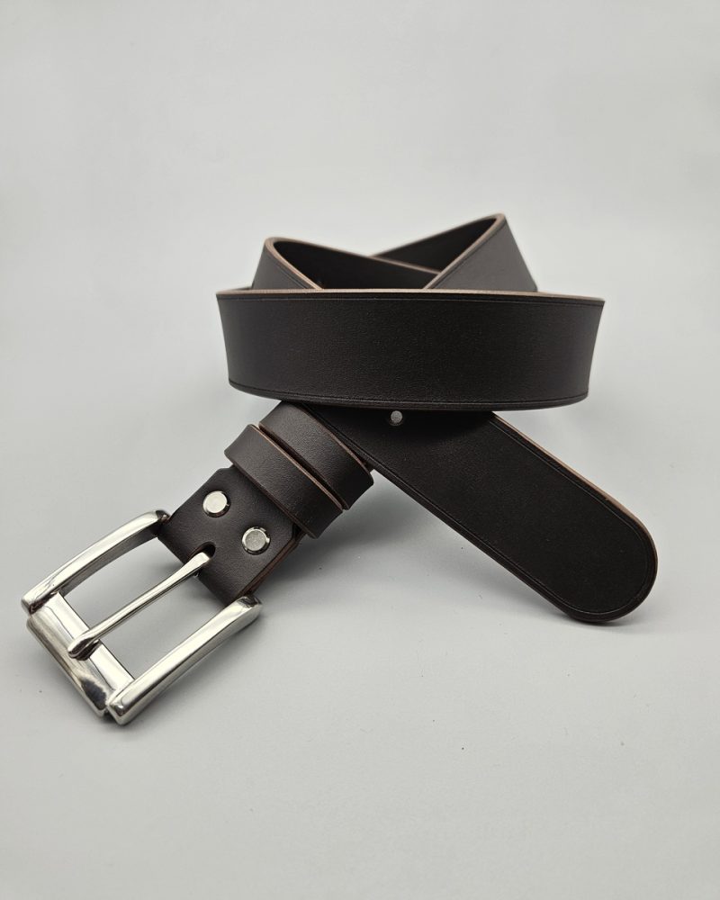 Pasek do jeansów w kolorze czekoladowym