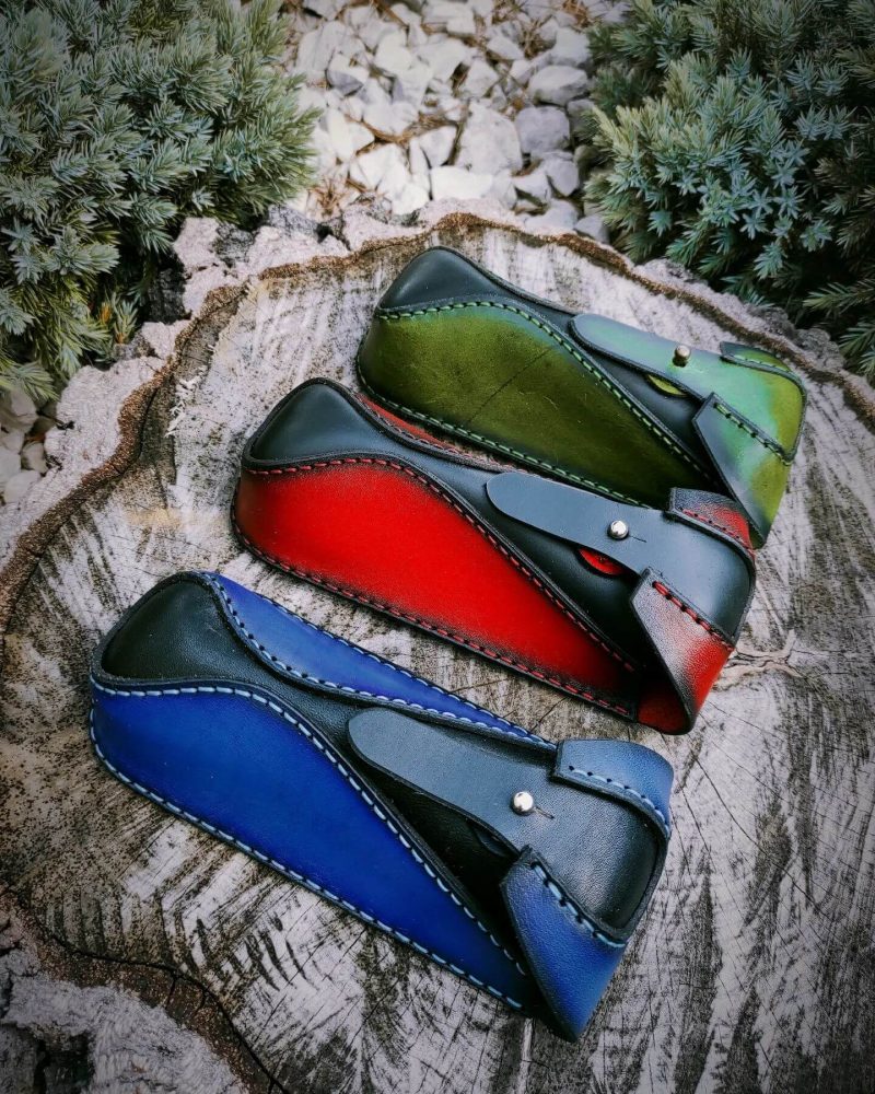 skórzany futerał na okulary